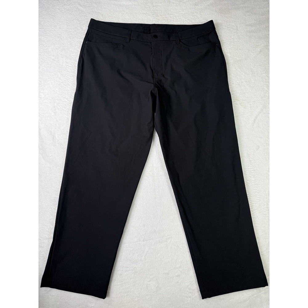 Lululemon ABC Pants Men 40 40x28 Black Classic Fit Trouser Warpstreme Commission